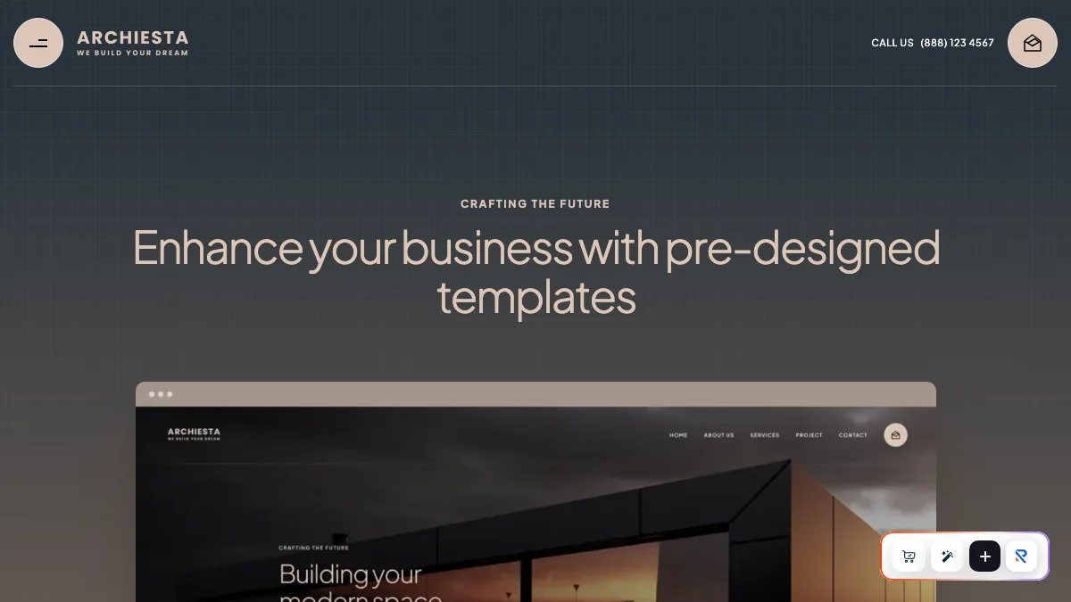 Screenshot of the Aarchiesta theme homepage