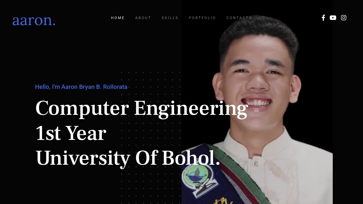 Screenshot of the Aaron theme homepage