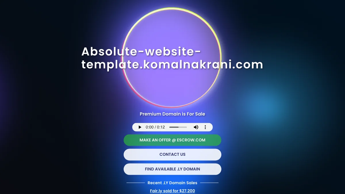 Screenshot of the Absolute theme homepage