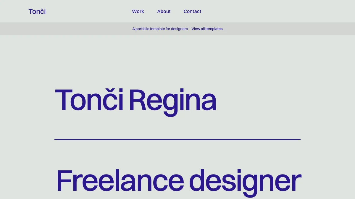 Screenshot of the Accent theme homepage