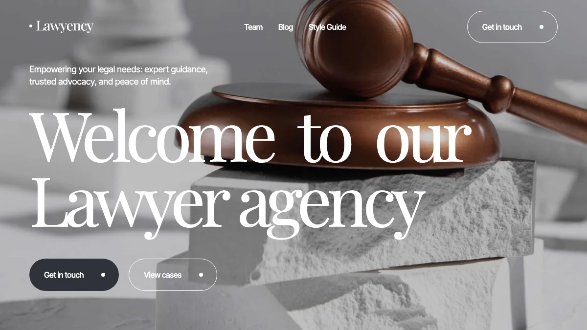 Screenshot of the Advocate Bureau DB theme homepage