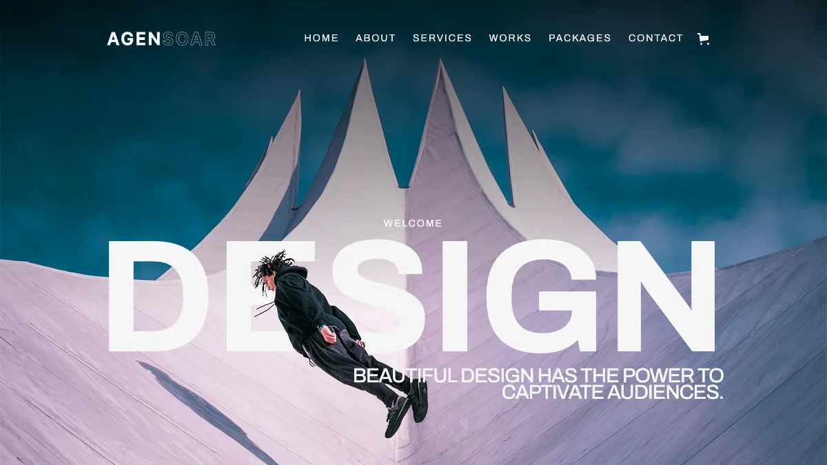 Screenshot of the AGENSOAR Agency theme homepage