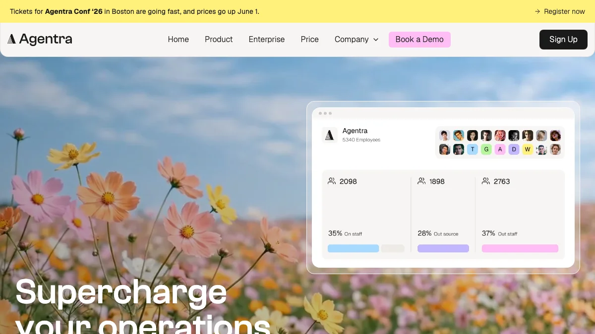 Screenshot of the Agentrao theme homepage