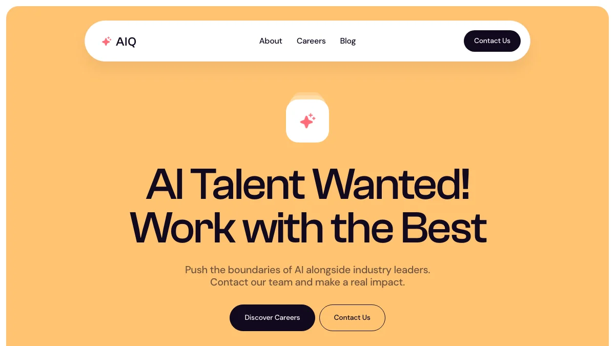 Screenshot of the AIQ Extend theme homepage