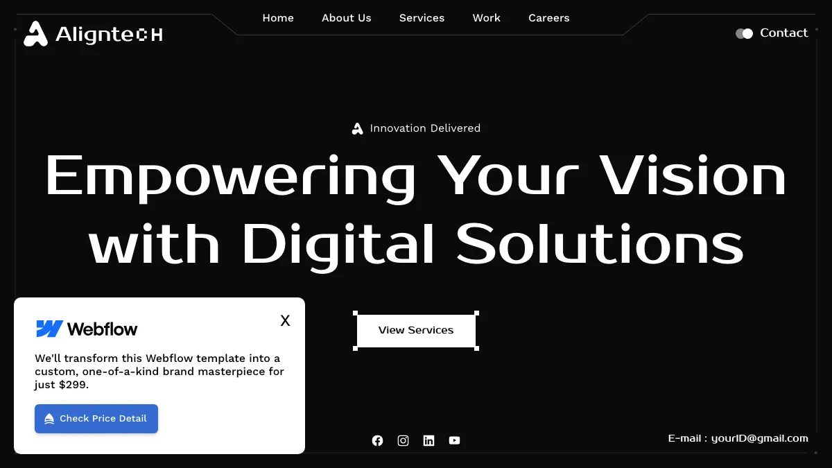 Screenshot of the AlignTech theme homepage