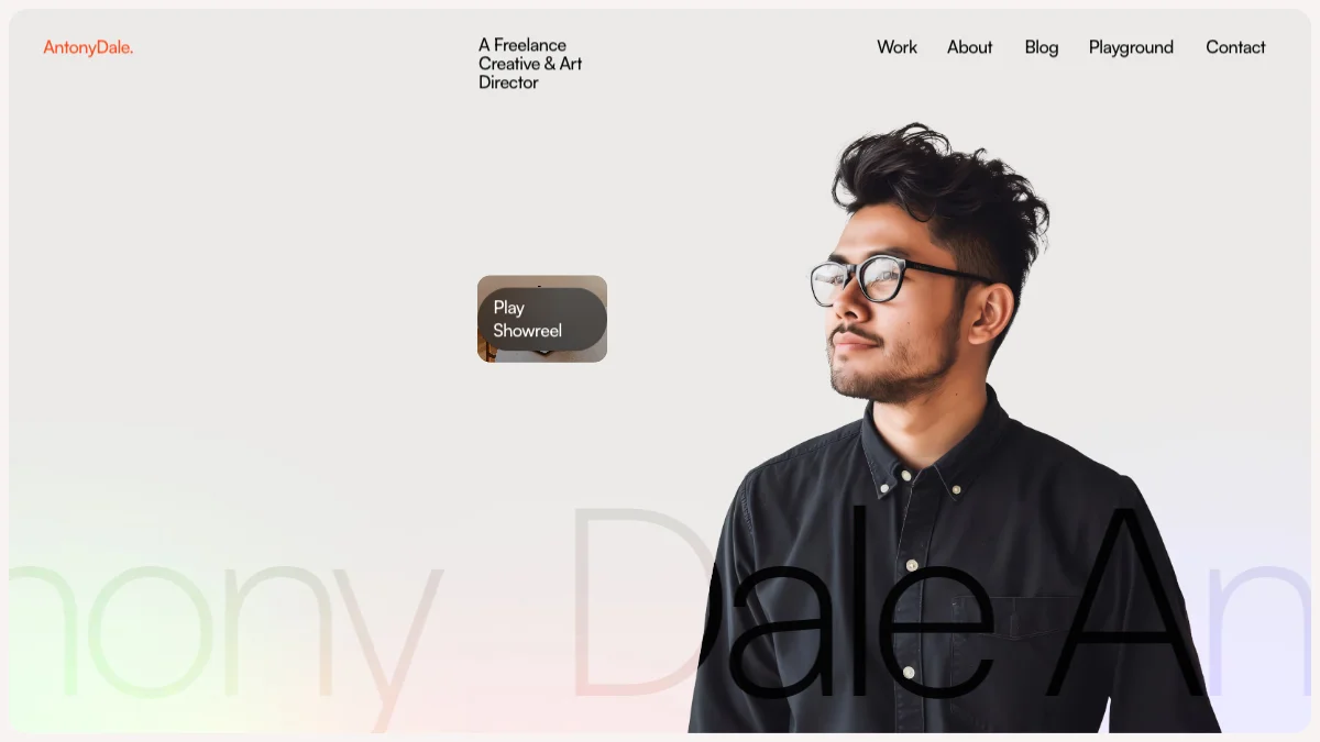 Screenshot of the Anthony Dale theme homepage