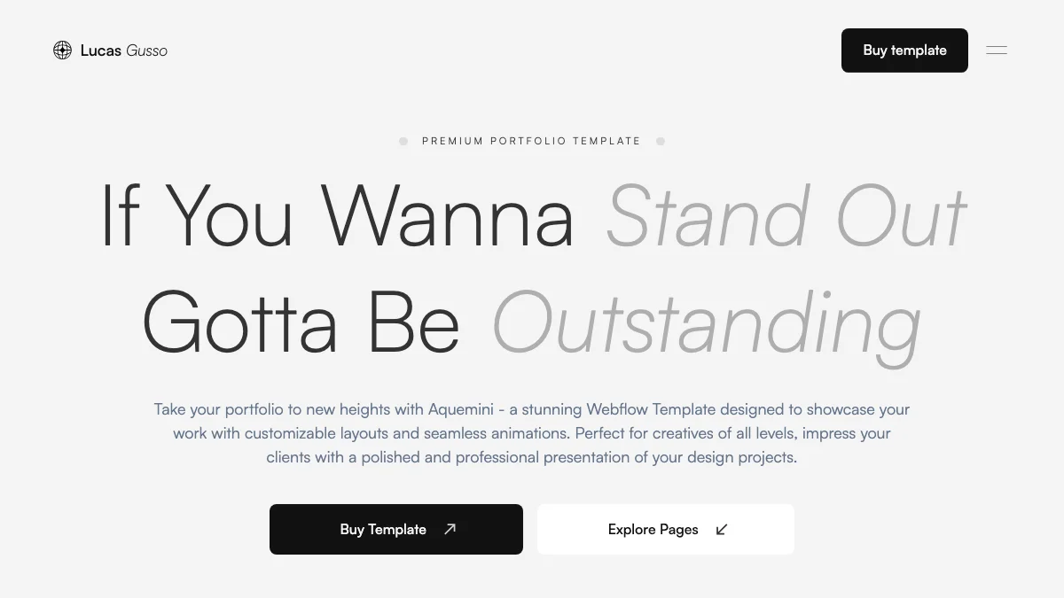 Screenshot of the Aquemini theme homepage