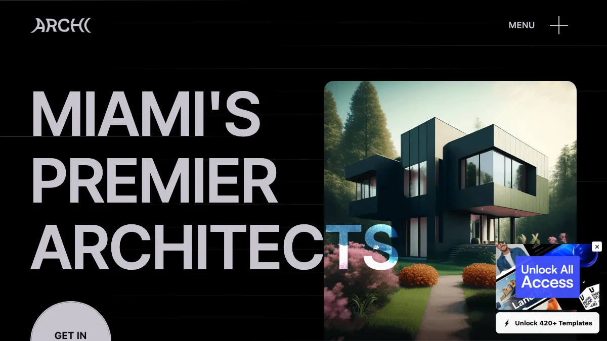 Screenshot of the Archi theme homepage