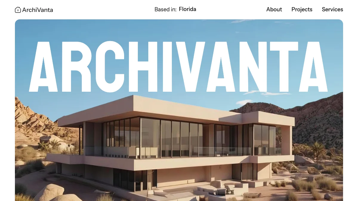 Screenshot of the Archivanta theme homepage