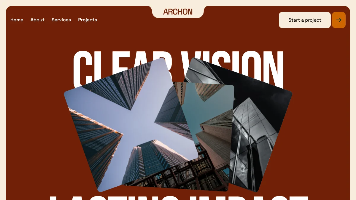 Screenshot of the Archon theme homepage