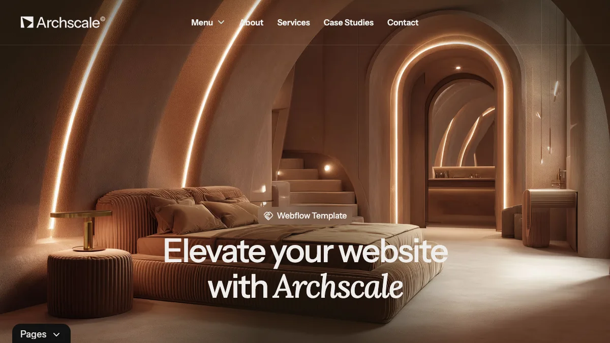 Screenshot of the Archscale theme homepage