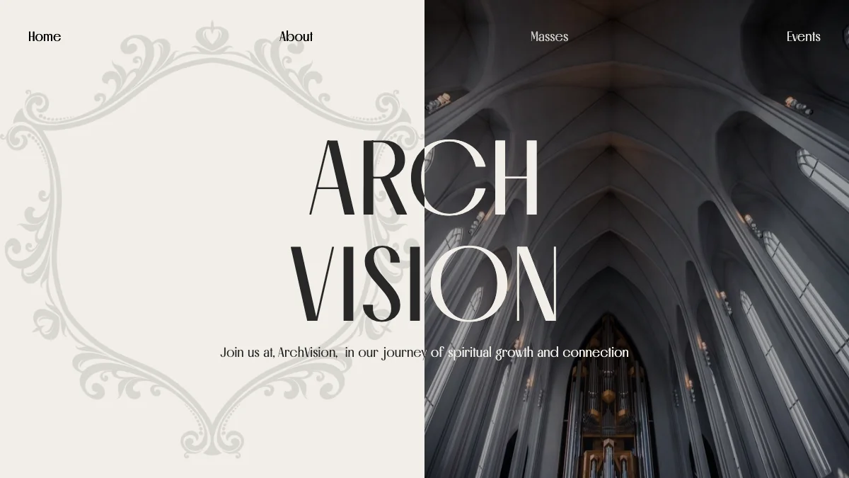 Screenshot of the ArchVision theme homepage