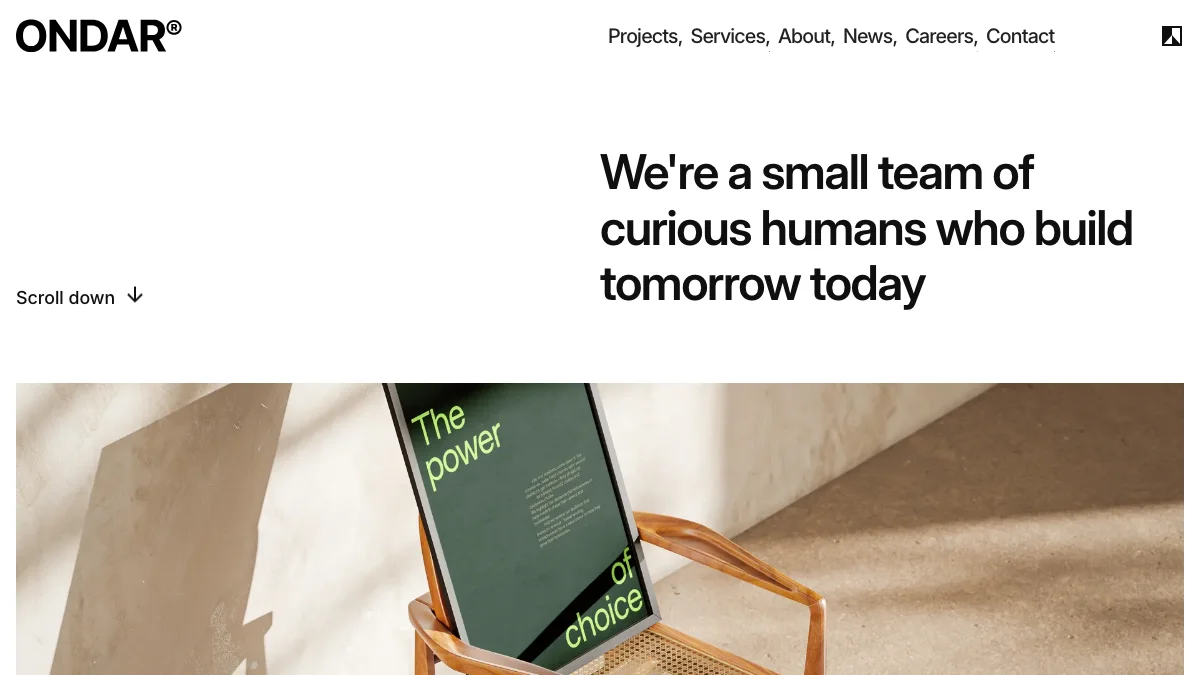 Screenshot of the Ari Studio theme homepage