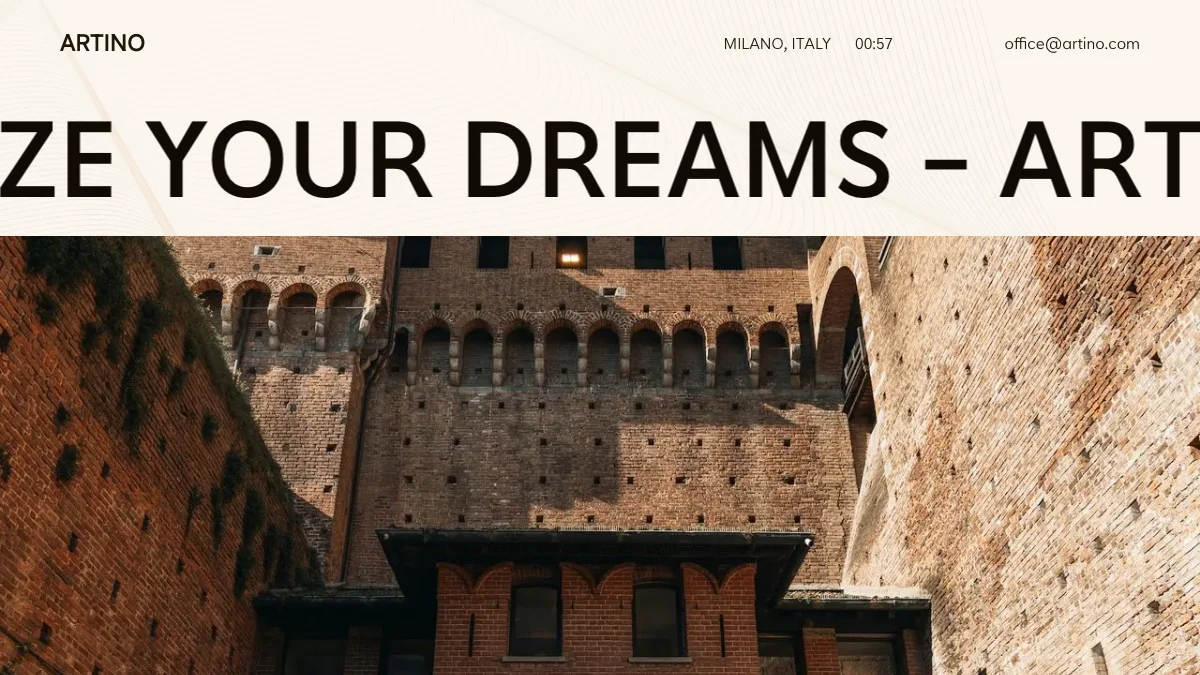 Screenshot of the Artino theme homepage