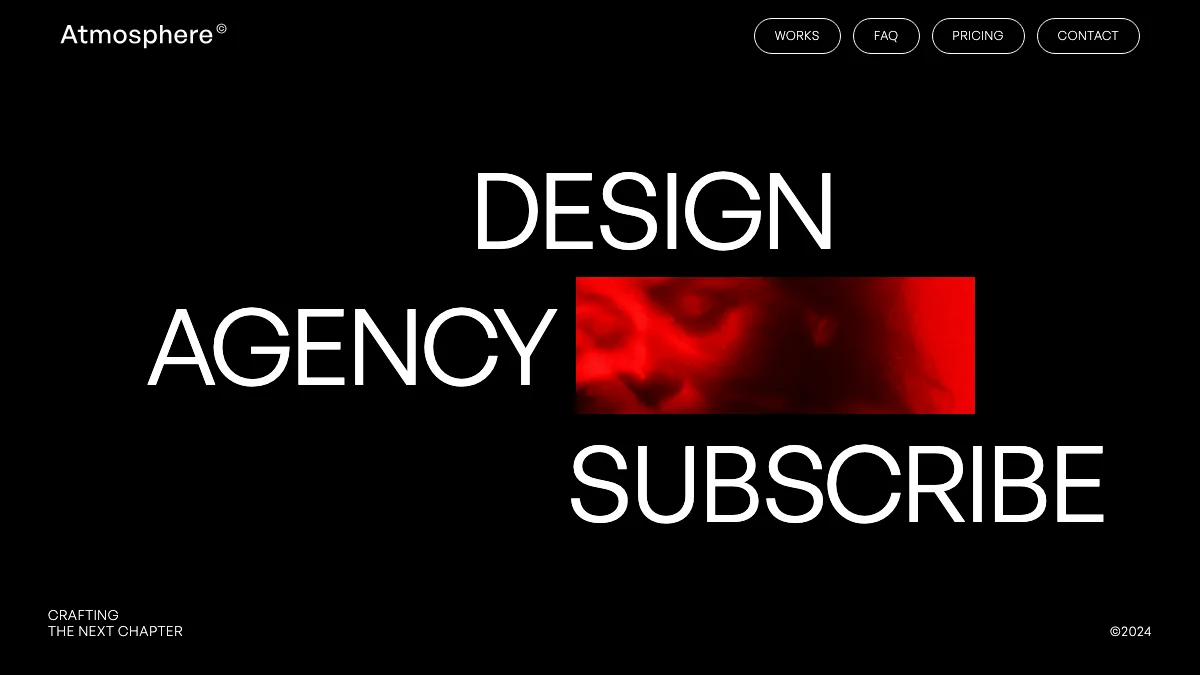 Screenshot of the Atmosphere theme homepage