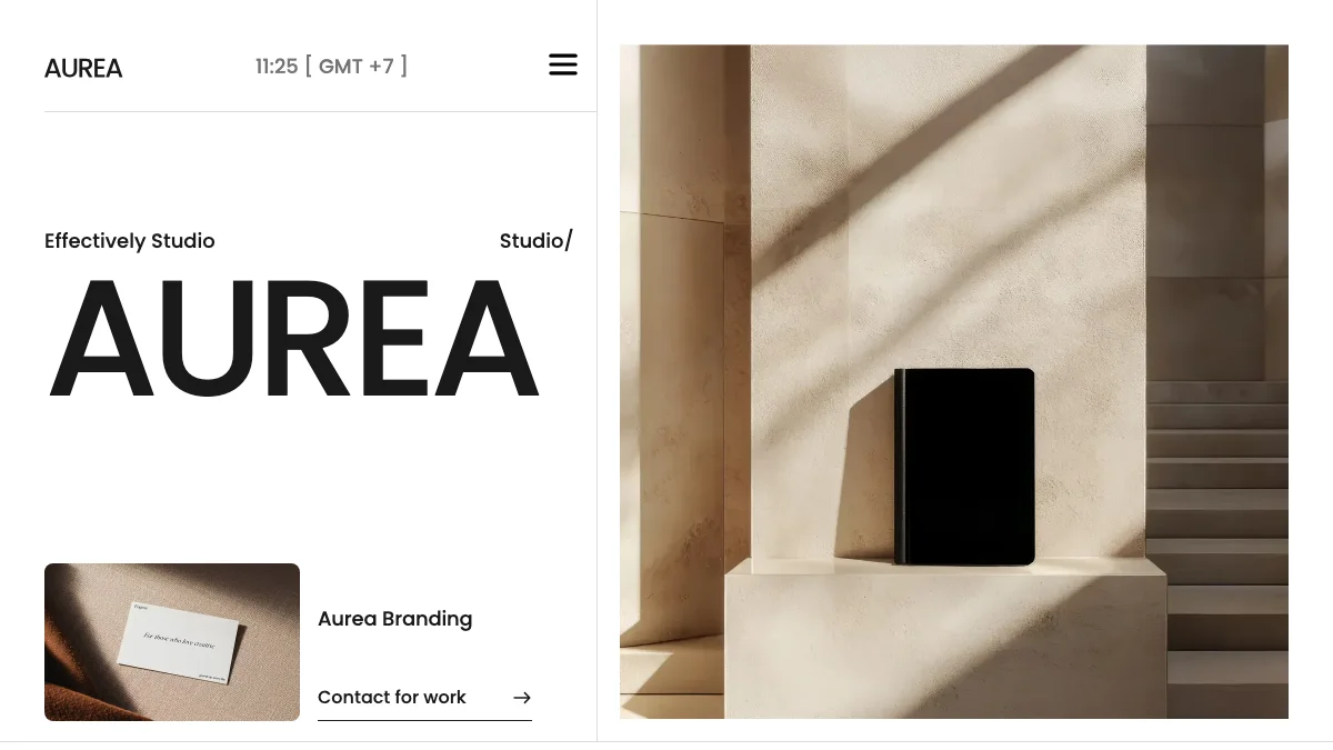 Screenshot of the AUREAS theme homepage