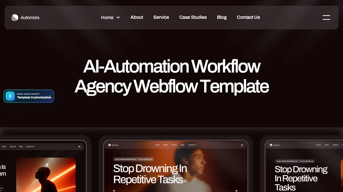 Screenshot of the Automora theme homepage