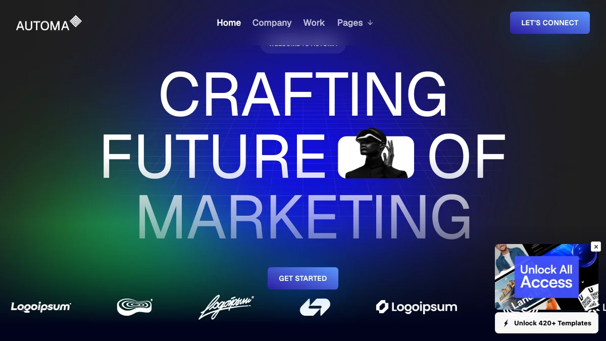 Screenshot of the Autona theme homepage
