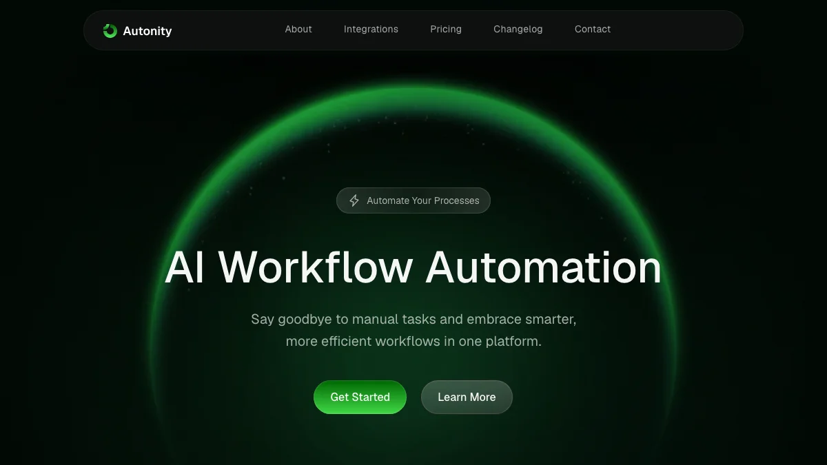 Screenshot of the Autonity theme homepage