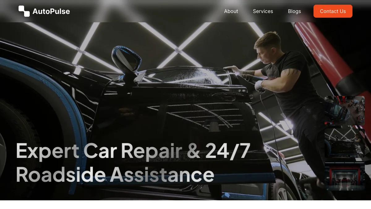 Screenshot of the AutoPulse theme homepage
