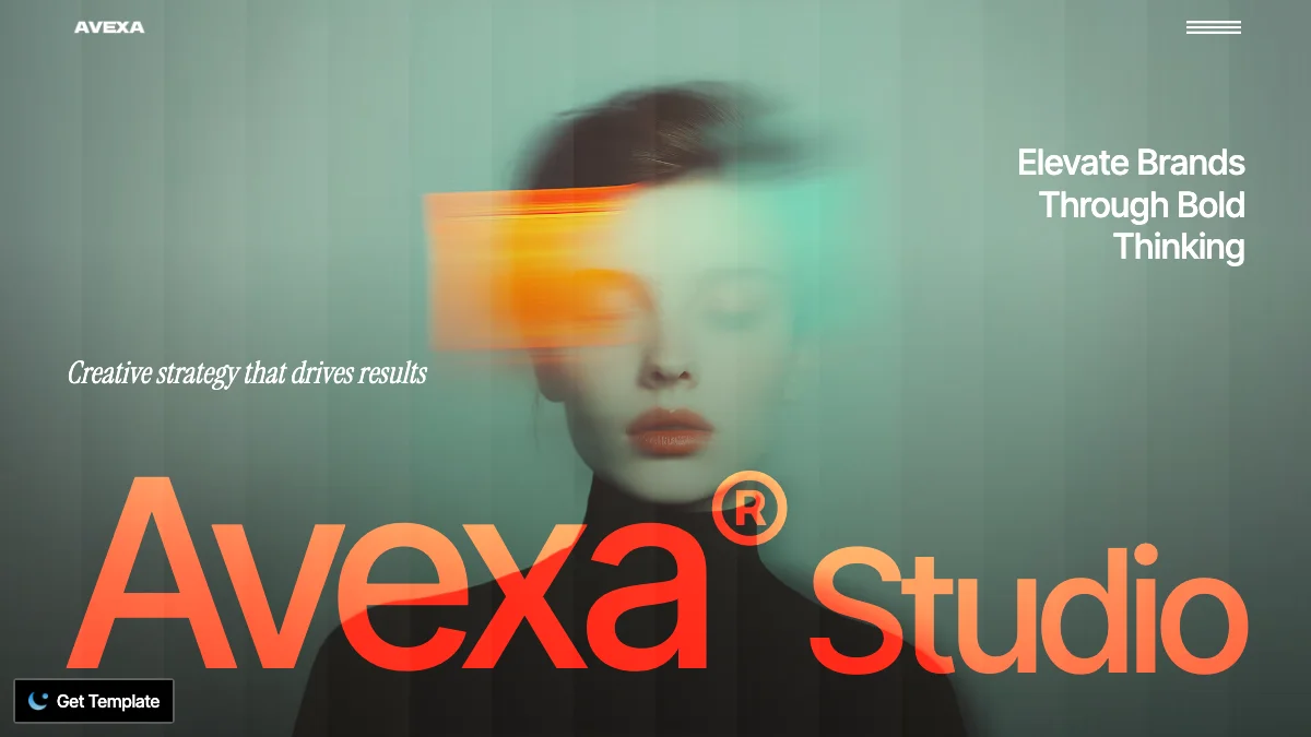 Screenshot of the Avexa theme homepage