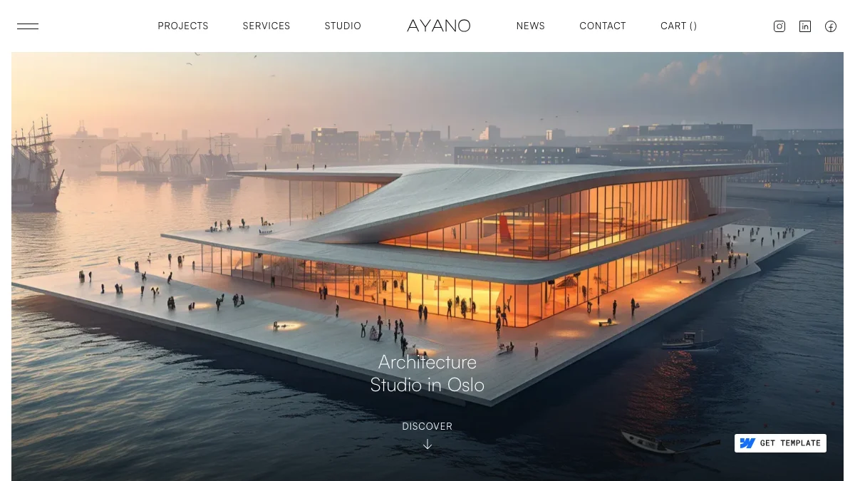 Screenshot of the Ayano theme homepage
