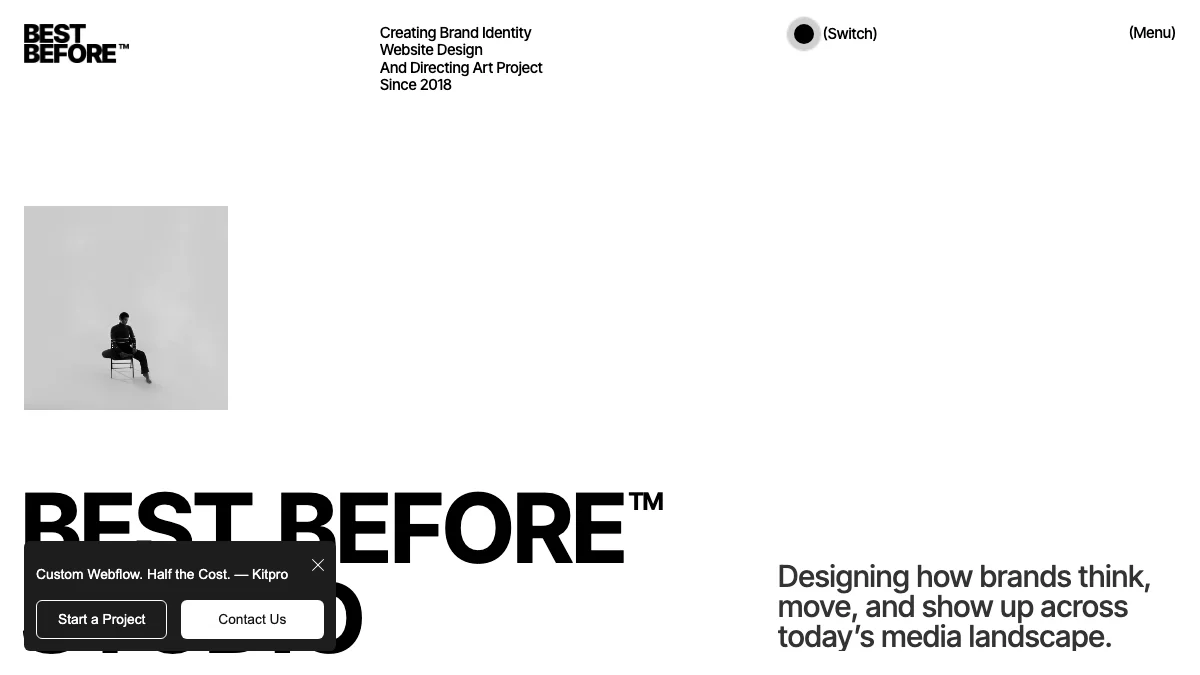 Screenshot of the BestBefore theme homepage