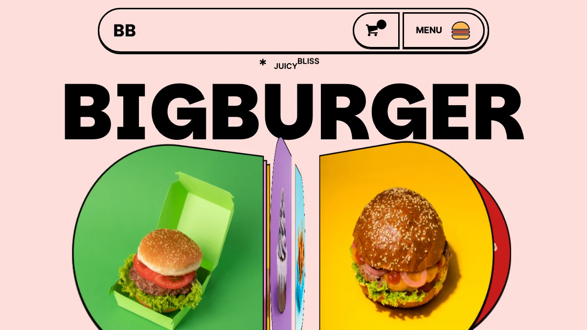 Screenshot of the BigBurger theme homepage