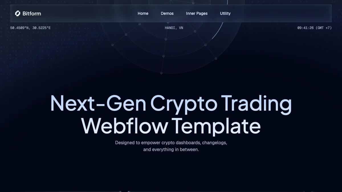 Screenshot of the Bitform theme homepage