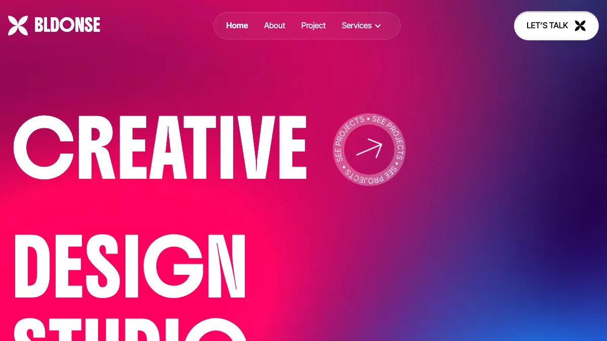 Screenshot of the Bldonse theme homepage