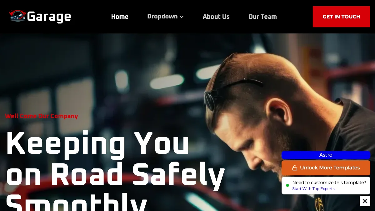 Screenshot of the BootLab theme homepage