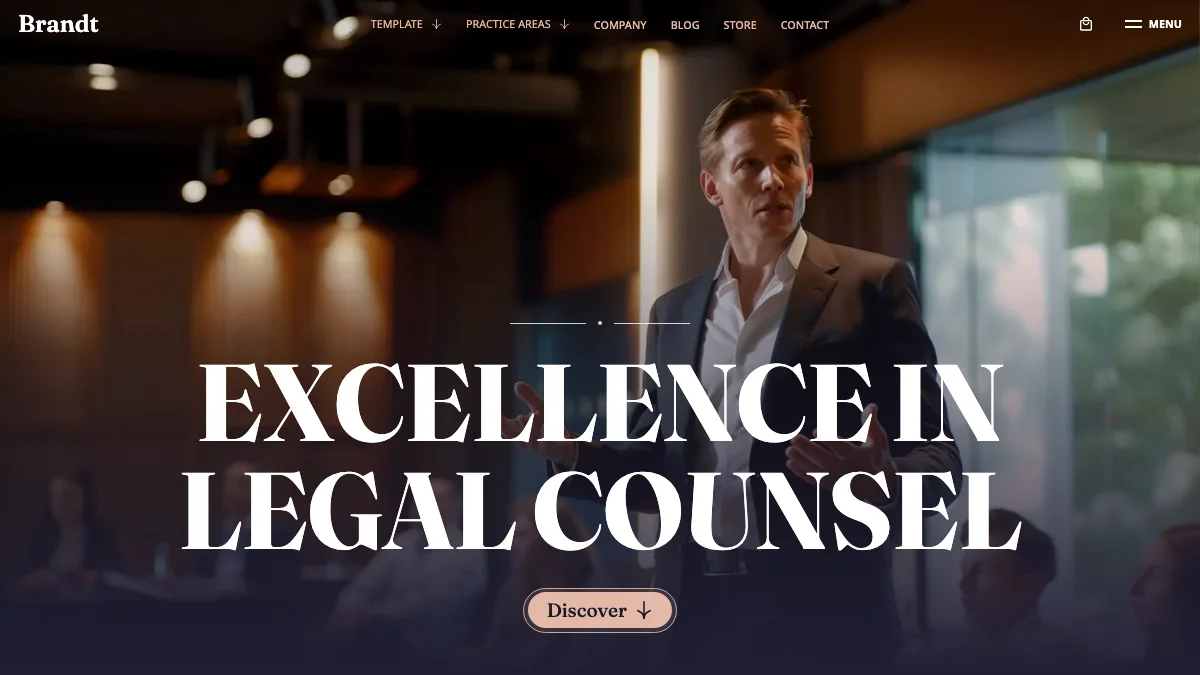 Screenshot of the Brandt theme homepage