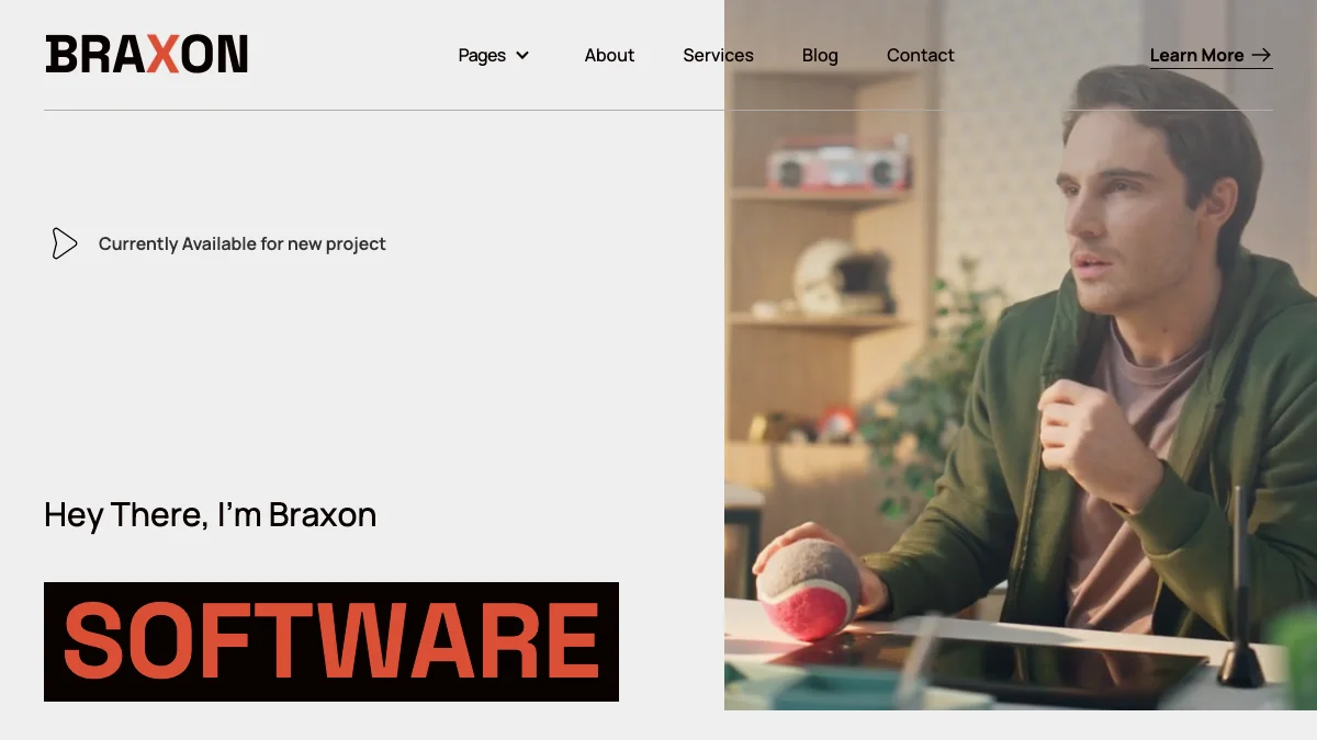 Screenshot of the Braxon theme homepage