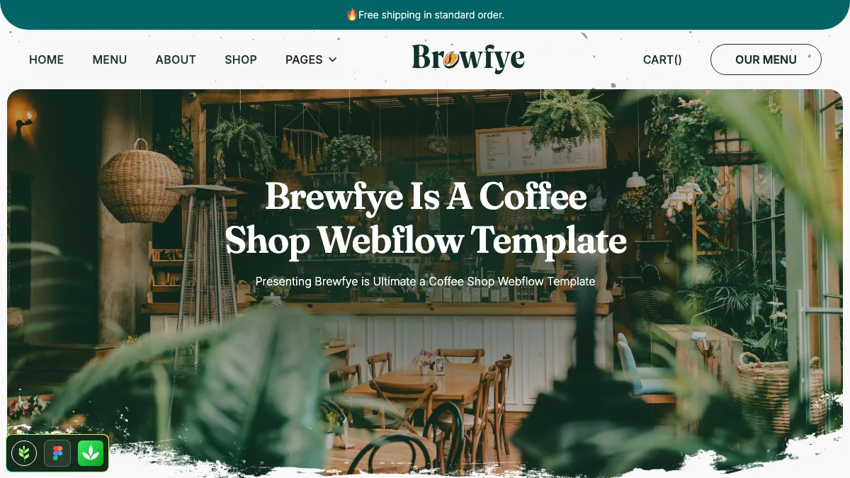 Screenshot of the Brewfye theme homepage