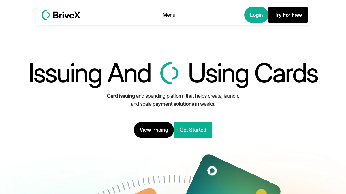 Screenshot of the BriveX theme homepage