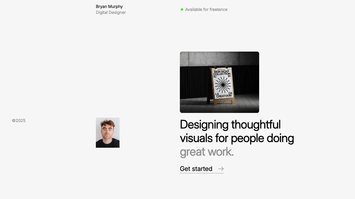 Screenshot of the BryanMade theme homepage