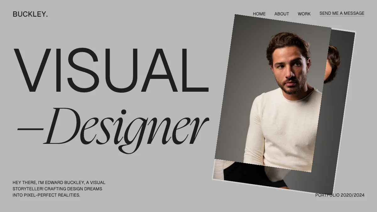 Screenshot of the Buckley theme homepage