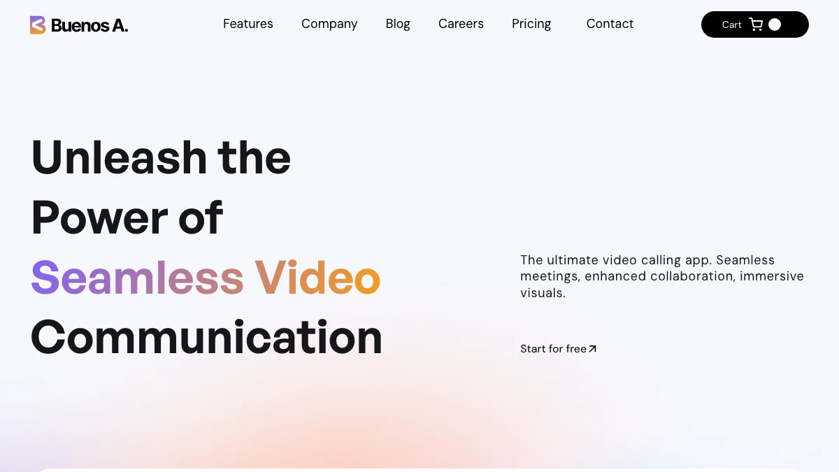 Screenshot of the Buenos Aires theme homepage