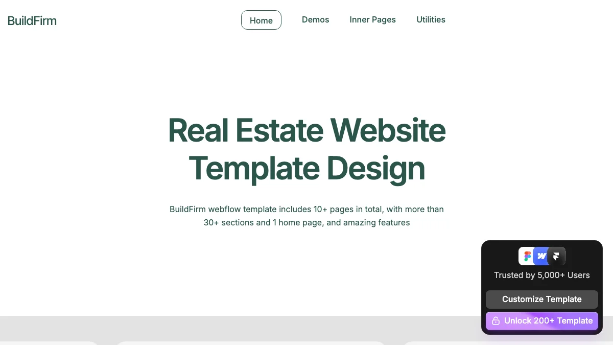 Screenshot of the Buildfirm theme homepage