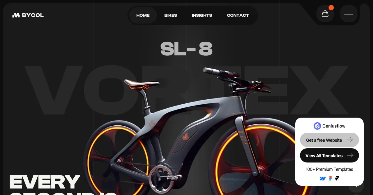 Screenshot of the Bycol theme homepage