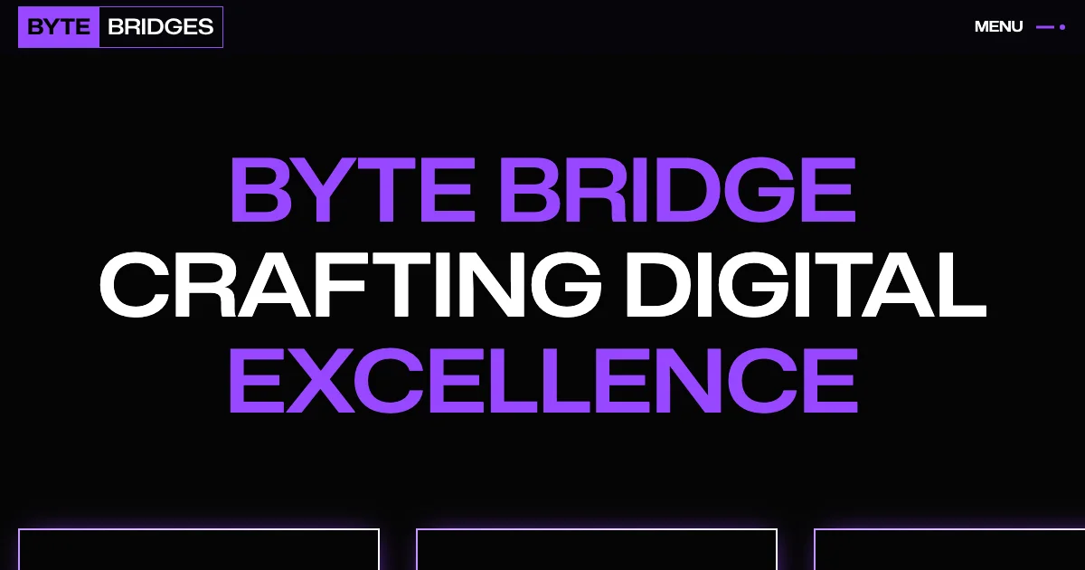 Screenshot of the Byte Bridge theme homepage