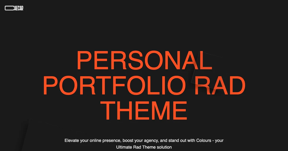 Screenshot of the Caecar theme homepage