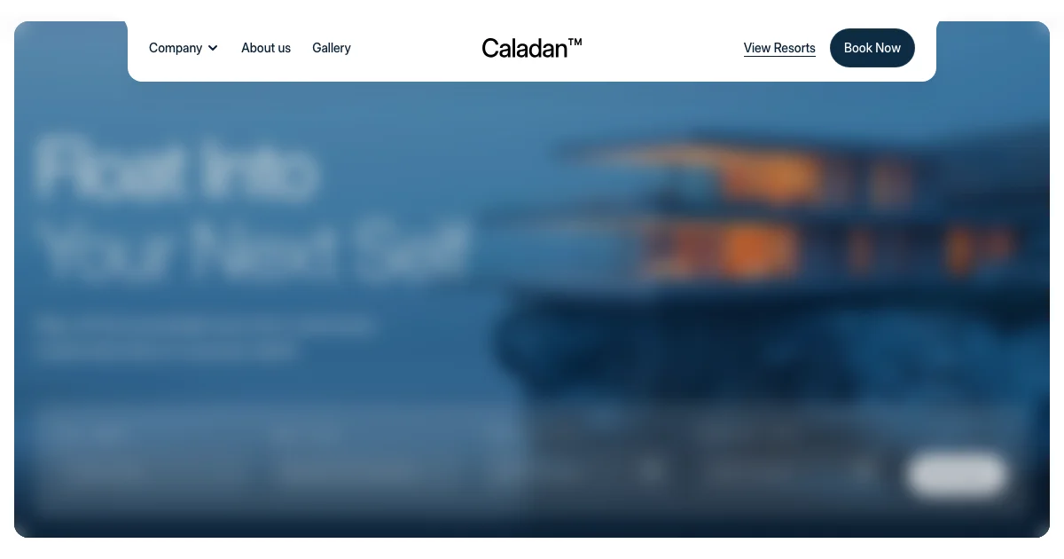 Screenshot of the Caladan theme homepage