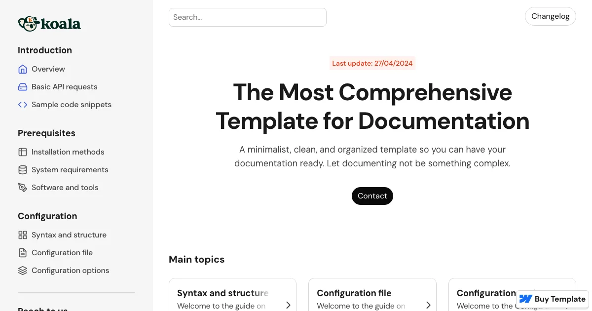 Screenshot of the Calaix theme homepage