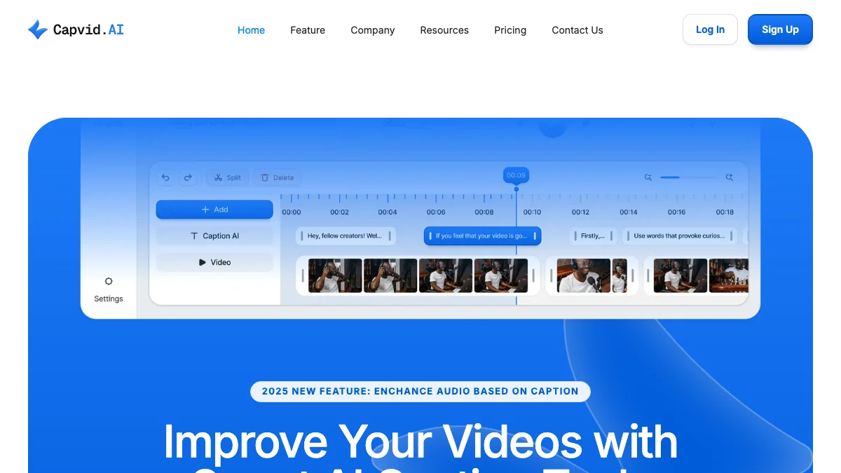 Screenshot of the CapvidAI theme homepage