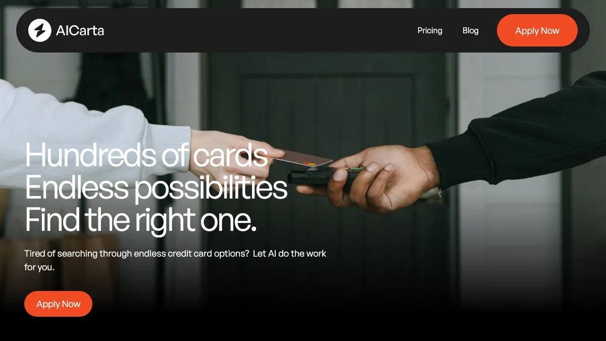 Screenshot of the Carta theme homepage