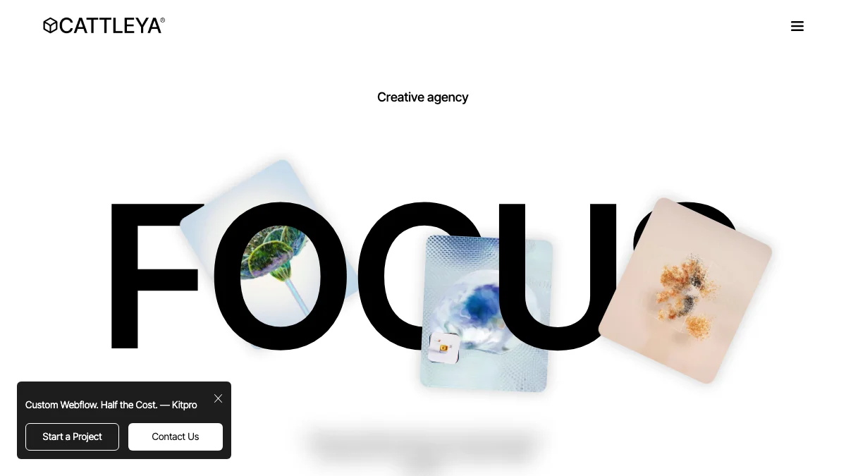 Screenshot of the Cattleya theme homepage