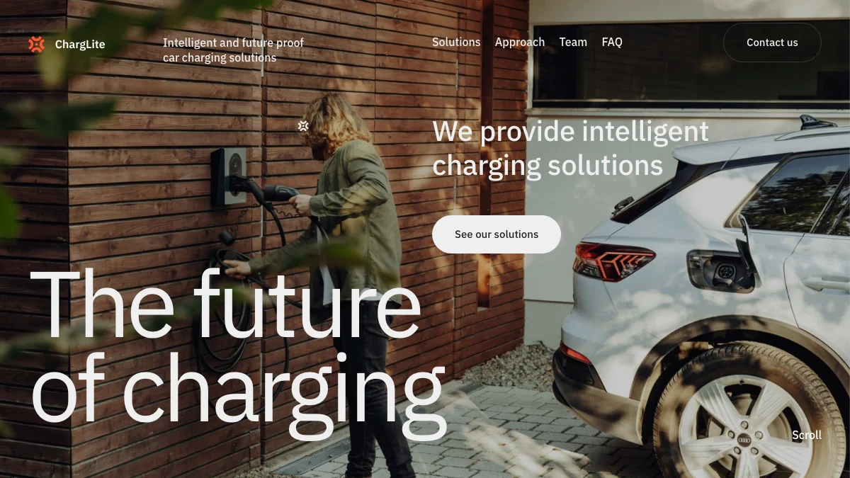 Screenshot of the ChargeLite theme homepage