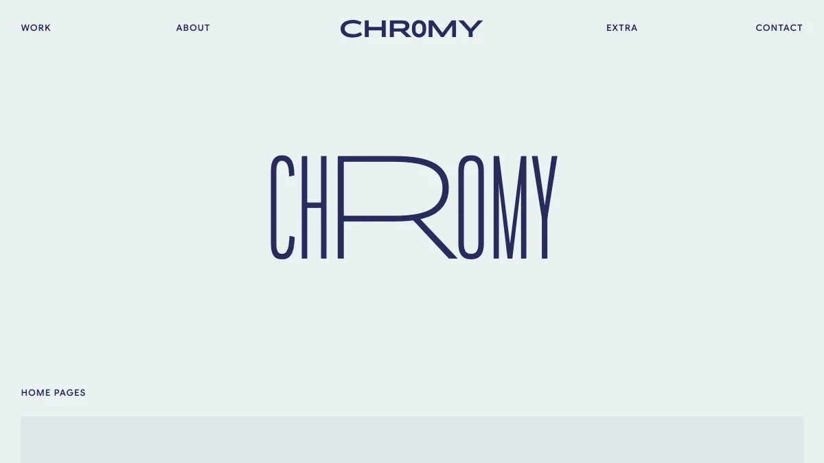 Screenshot of the Chromy theme homepage