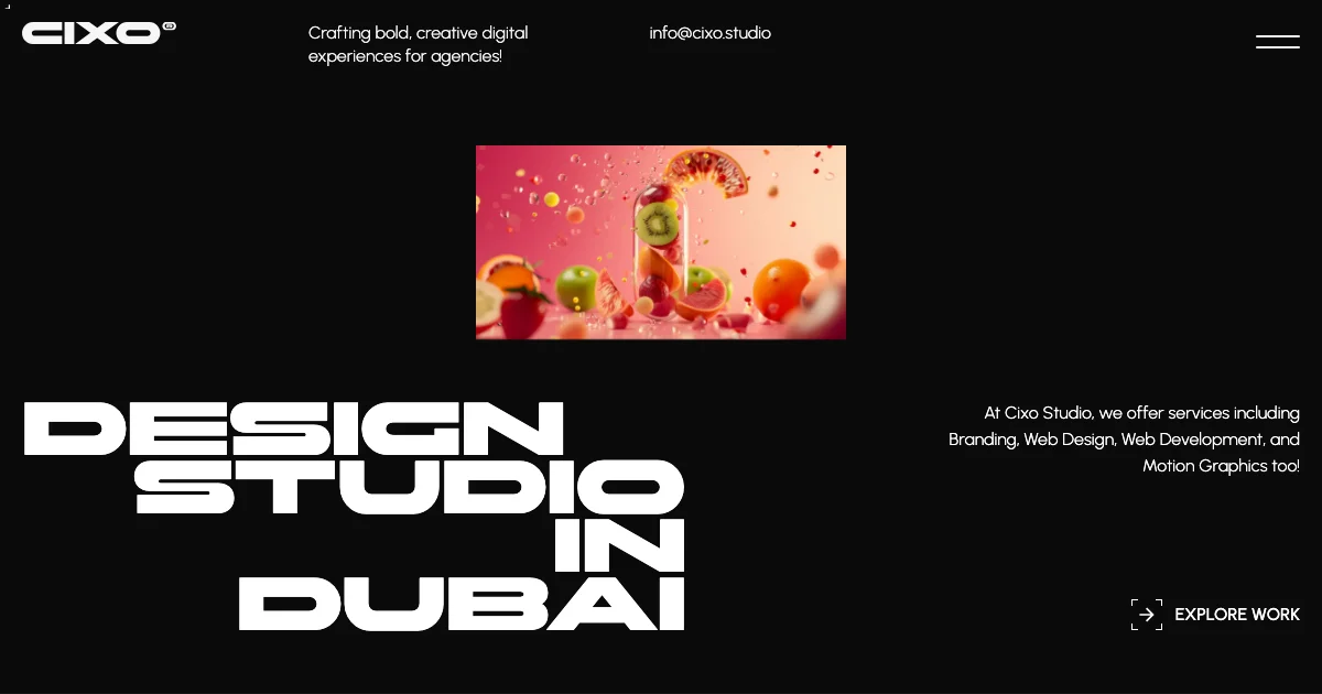 Screenshot of the Cixo theme homepage